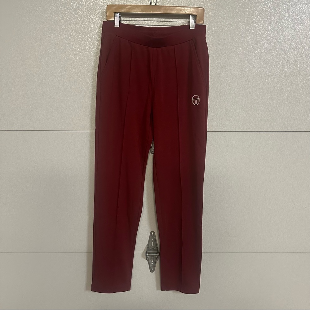 Sergio Tacchini Men's Burgundy Track Pants